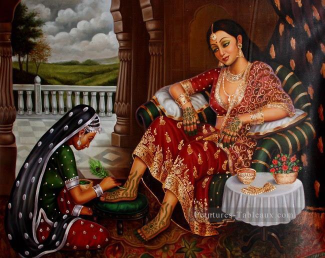 Mehandi de la mariée Inde Peintures à l'huile
